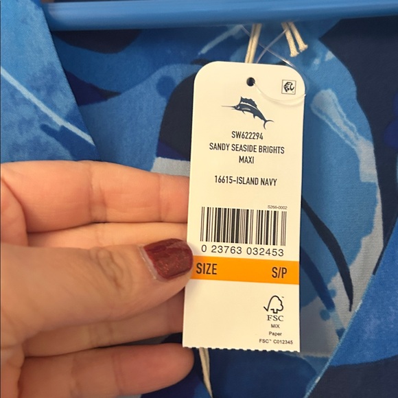 NWT Tommy Bahama Sandy Seaside Brights Floral Sleeveless Maxi Dress Size Small - Picture 7 of 11